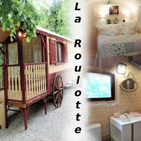 بيت للعطل La Chaumiere Et Sa Roulotte *